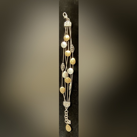 Brighton EUC Deco Gold Silver, Gold Multi-strand Bracelet w/ silver & gold-tone - Picture 3 of 11